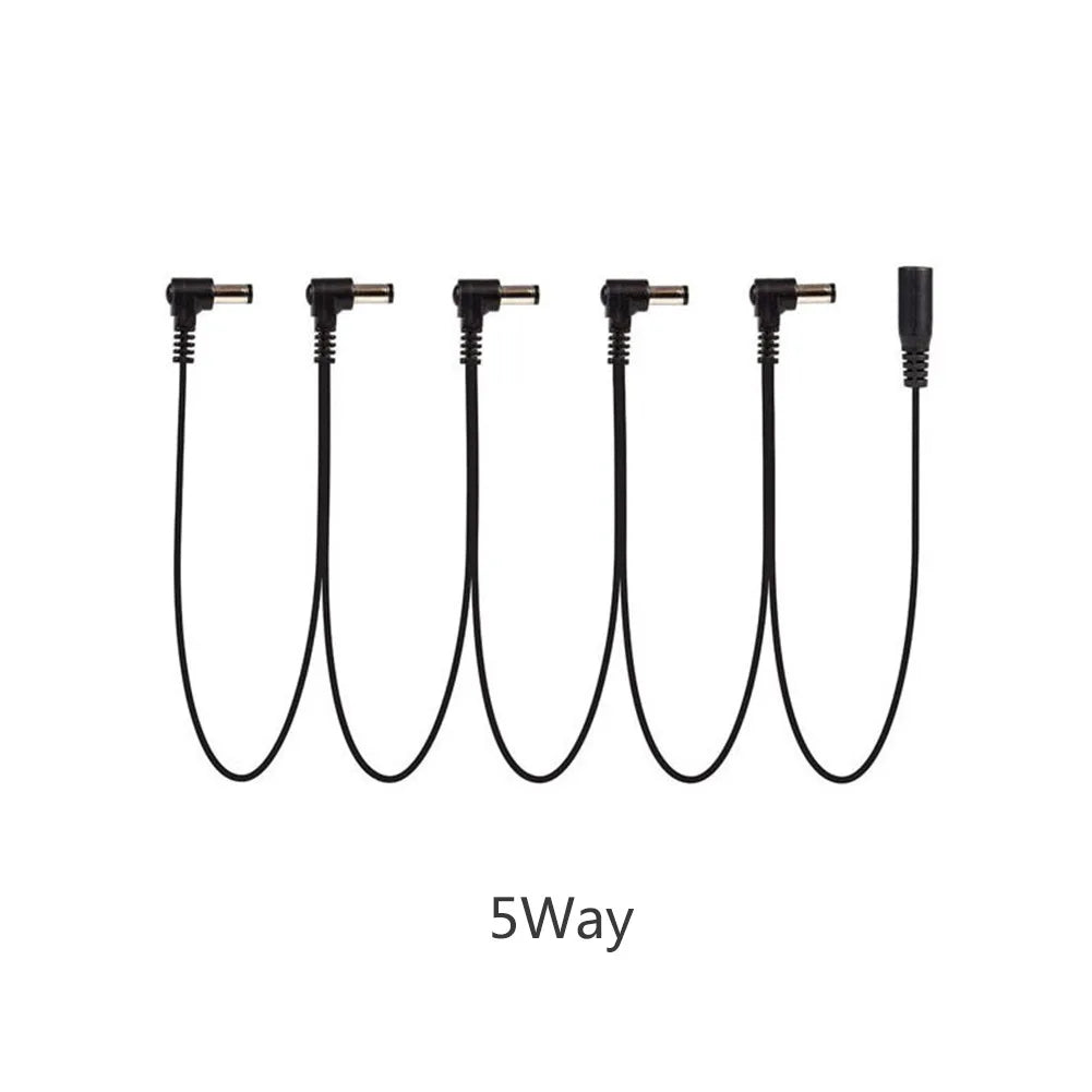 Daisy Chain Cable 1 to 2 3 5 6 8 10 Ways Guitar Effect Pedal Accessory 9V DC Adapter Plug Power Cord