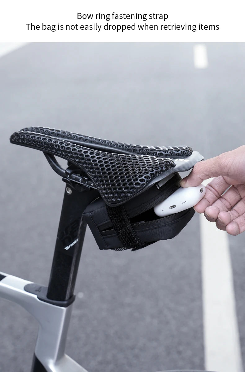 ESLNF Bike Saddle Bag Waterproof Mountain Road Bicycle Tail Bag Bike Under Seat Pack Cycling Tools Bag