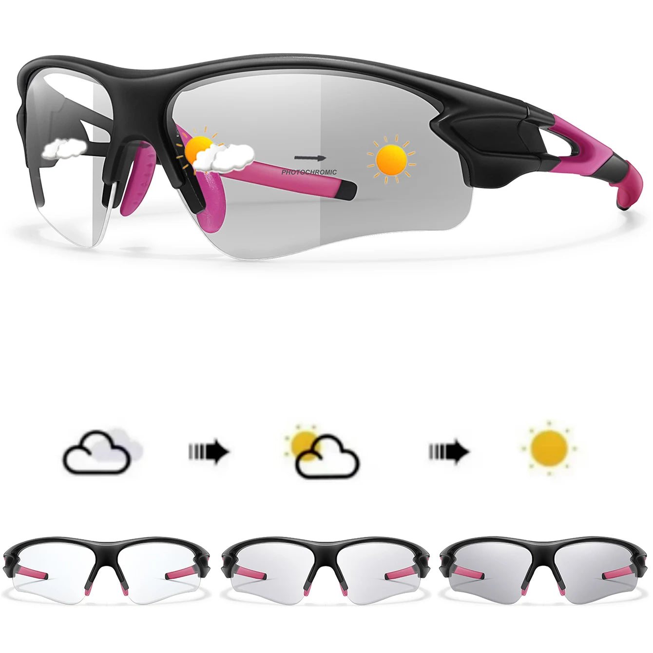 Cycling Photochromic Sunglasses Women Men Outdoor Sports Fishing Running Driving Eyewear Women Fashion Goggles