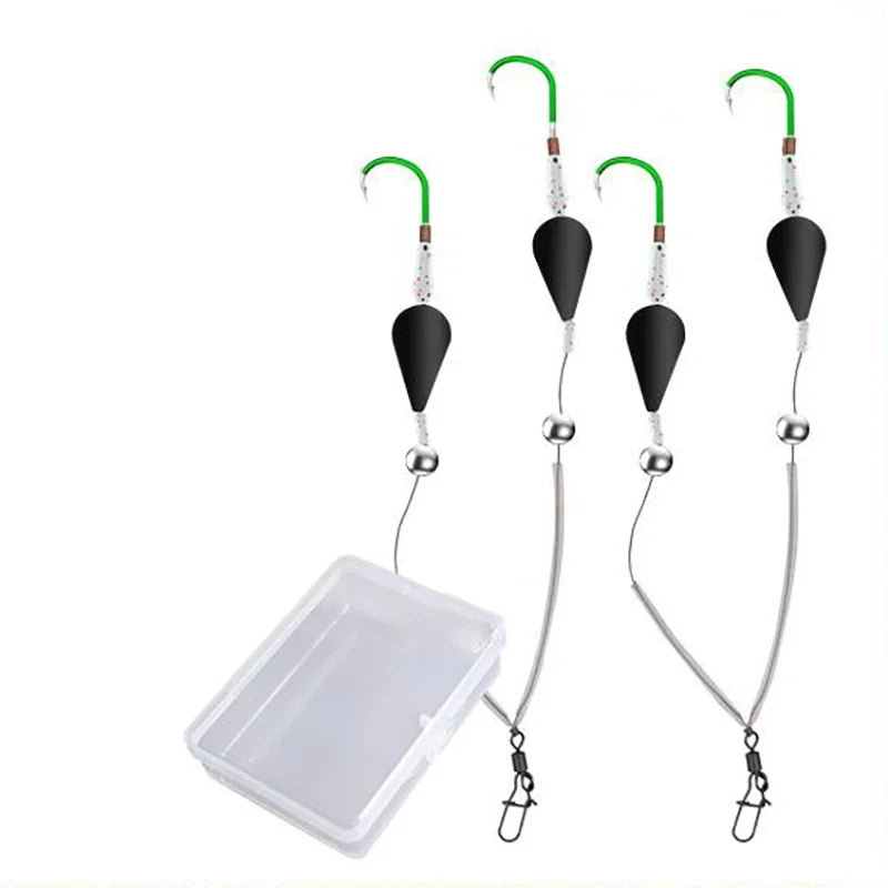 1PCS Inverted Bottom Double Hook Fishing Float Set - High Sensitivity, Suitable for Sea and Freshwater Fishing
