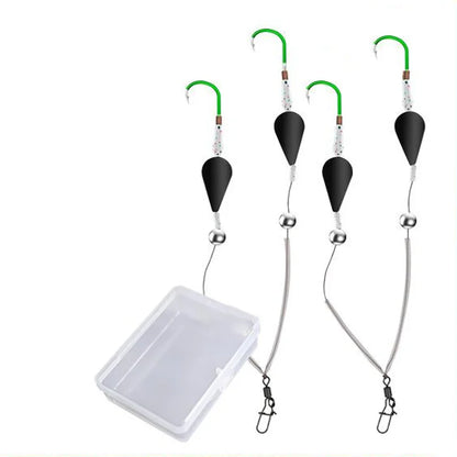 1PCS Inverted Bottom Double Hook Fishing Float Set - High Sensitivity, Suitable for Sea and Freshwater Fishing