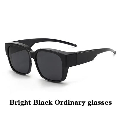 New Fashion Polarized Sunglasses Cover Over Myopia Prescription Glasses Portable Men Women Vintage Fishing Driving Eyewear