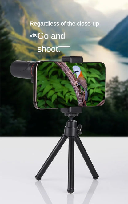 2000x25 HD Monocular Telescope Mini Portable Mobile Phone Telescope with Holder Outdoor Camping Hunting Birdwatching Telescopes