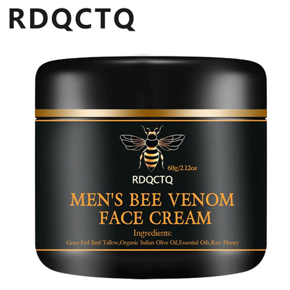 RDQCTQ Men's Bee venom Wrinkle Remover Face Cream Firming Lifting Anti Aging Fade Fine Lines Moisturizing Skin Care