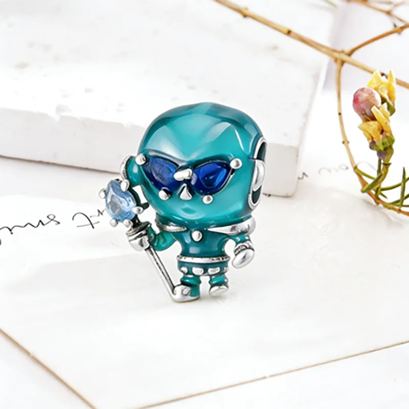 Disney 2026 Charms for Bracelet 925 Sterling Silver Darth Vader Grogu Beads Pendant DIY Jewelry Making Gift for Women Men Fans