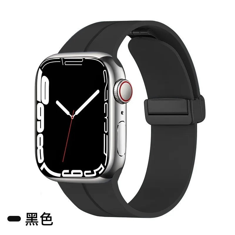 Magnetic Strap For Apple watch ultra band 49mm 45 mm Silicone Bracelet iWatch Series 7 8 se 6 5 3 44mm 45mm 40mm 41mm 42mm 38mm