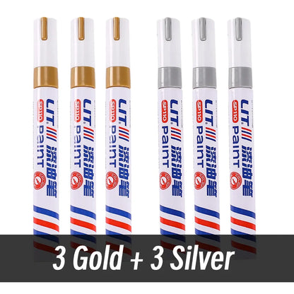 3mm 10p Colorful 8 Colors Permanent Paint Marker Waterproof White Markers tire tread rubber fabric Paint metal Paint Marker Pens