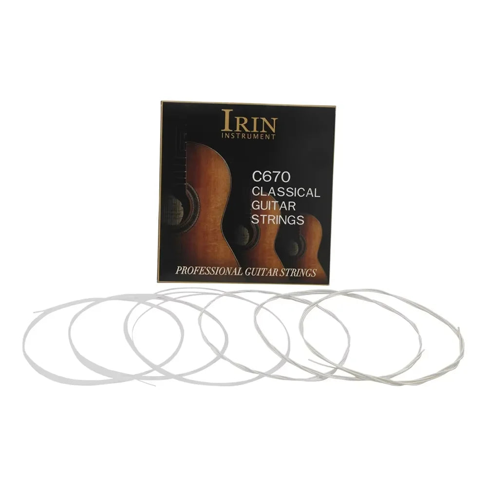 6 Pcs Strings Classical Guitar Strings Black Clear Nylon Guitarra Strings Sliver Plated Copper Wound String Guitar Accessories