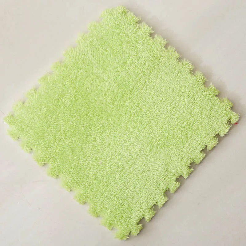 Soft Plush Warm Carpet Baby Play Mat Baby Bedroom Patchwork Carpet EVA Foam Interlocking Sports Floor Tiles Baby Warm Game Mat