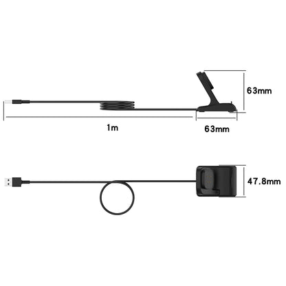 Charger Dock for Fitbit Sense/Sense 2/Versa 4/Versa 3 Stand Charging Cable Station Base Cradle with USB Cord Replacement