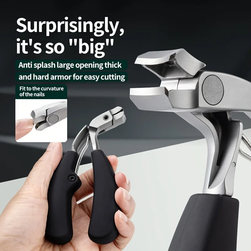 Stainless Steel Nail Clippers Cutter Trimmer Manicure Scissors Thick Hard Toenail Fingernail Pedicure Tools