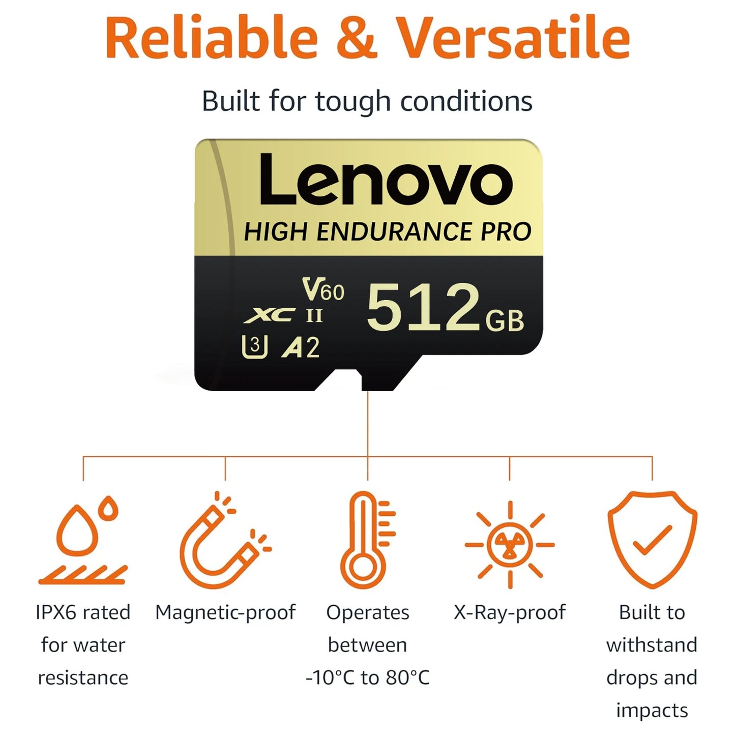 Lenovo SD Card Memory Card 1TB High Speed TF Flash Card 4K Full HD Video Micro SD Card 128GB 256GB 512GB For Xiaomi Camera PC