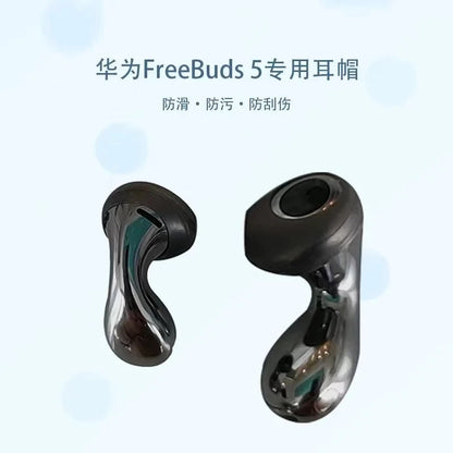 Silicone Eartips for Huawei FreeBuds 5 Earphone Cover Anti Drop EarPlug Cover Half In Ear Sport Noise Reduction Ear Cap
