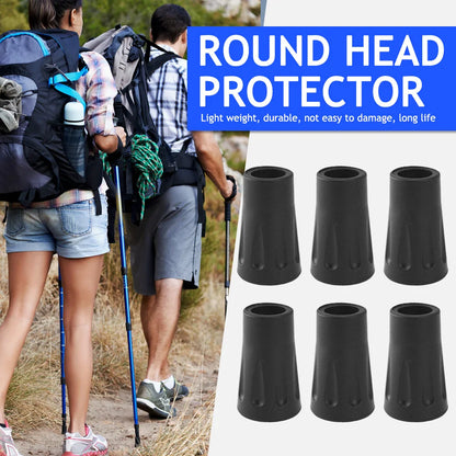 Anti-Slip Hiking Sticks with Cap Protection Cap Pointe De Canne De Marche Cushioning Tips 6/12 Pieces Escalade