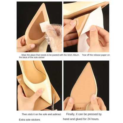 High-Quality Self-Adhesive Shoe Sole Anti-Slip Stickers Wear-Resistant Non-Slip Pads Shock-Absorbing for Foot Protectors Sole