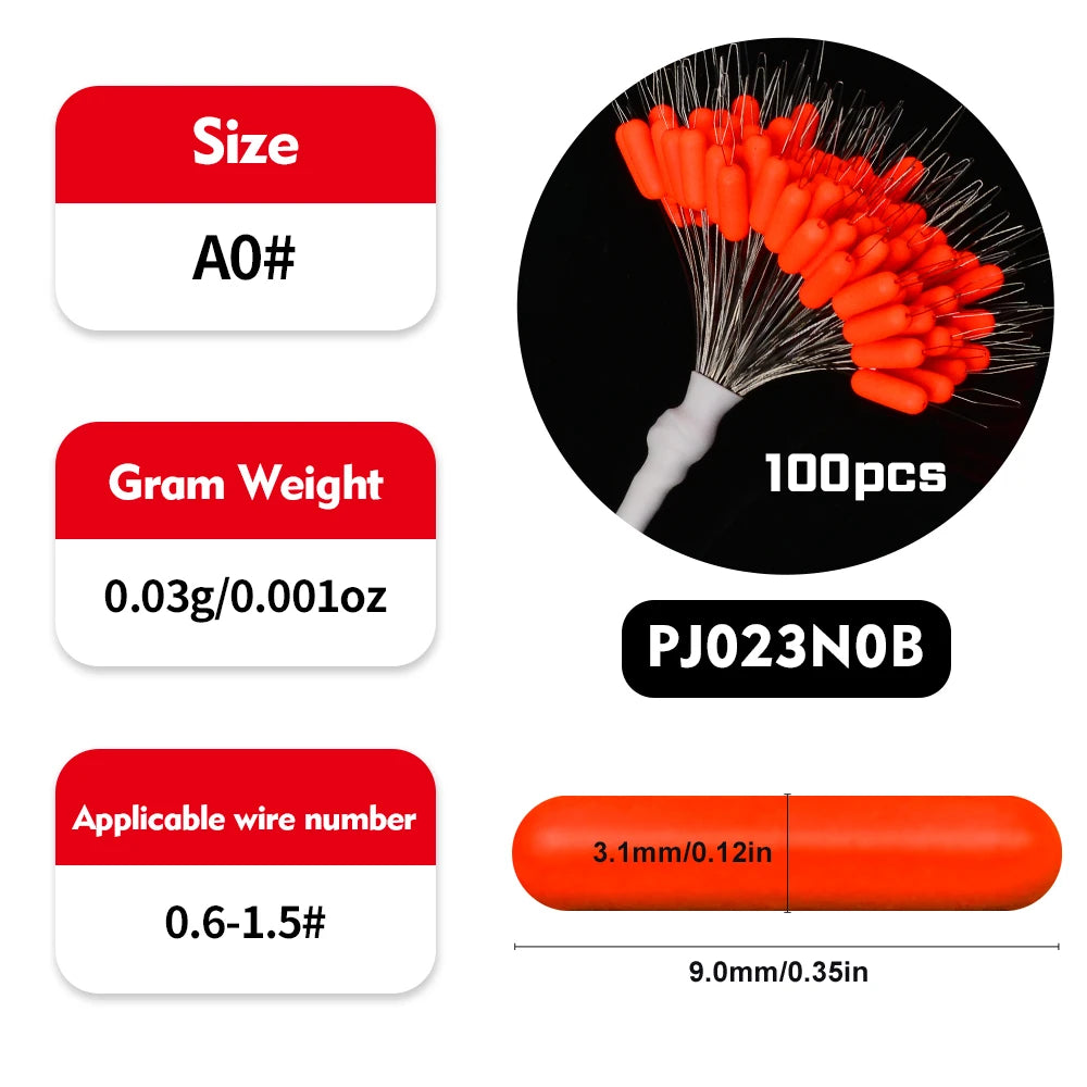 100pcs Premium Rubber Oval Bobber Stoppers - Space-Saving Float Stops for Fishing Gear - Durable Fishing Accessories for Anglers