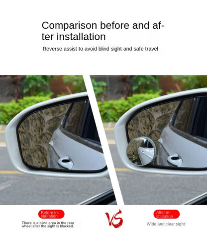 SEAMETAL 2PCS Upgrade Car Rearview Mirror Wide-angle Blind Spot Car Auxiliary Rearview Convex HD Mirrors for Car Accessories