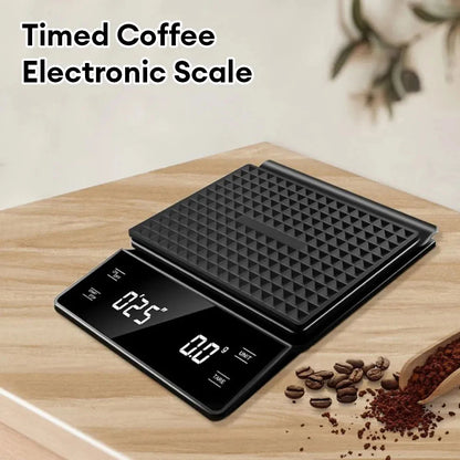 3kg/0.1g Coffee Scale with Timer Kitchen Tools Digital Multifunction Weighing Scale Pour Over Drip Espresso Scale LCD Display