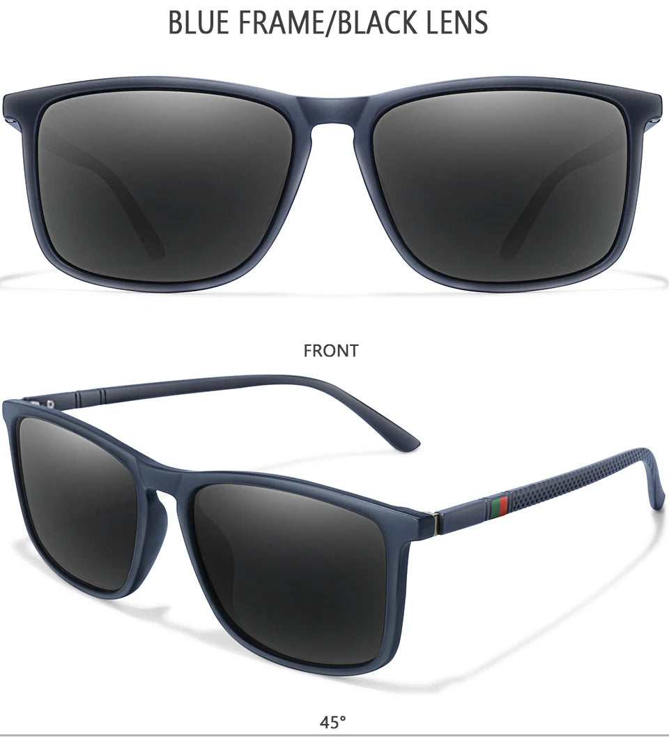 Men Women Fashion Cycling Sun Glasses  Travel Driving Fishing Male Eyewear UV400 Luxury Square Vintage Polarized Sunglasses