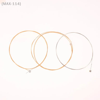 {MAX-114} 1 Pcs Smooth-Feel Non-Oxidation Acoustic Guitar Strings Set - Ideal For Ballad & Ethnic Plucked Instruments