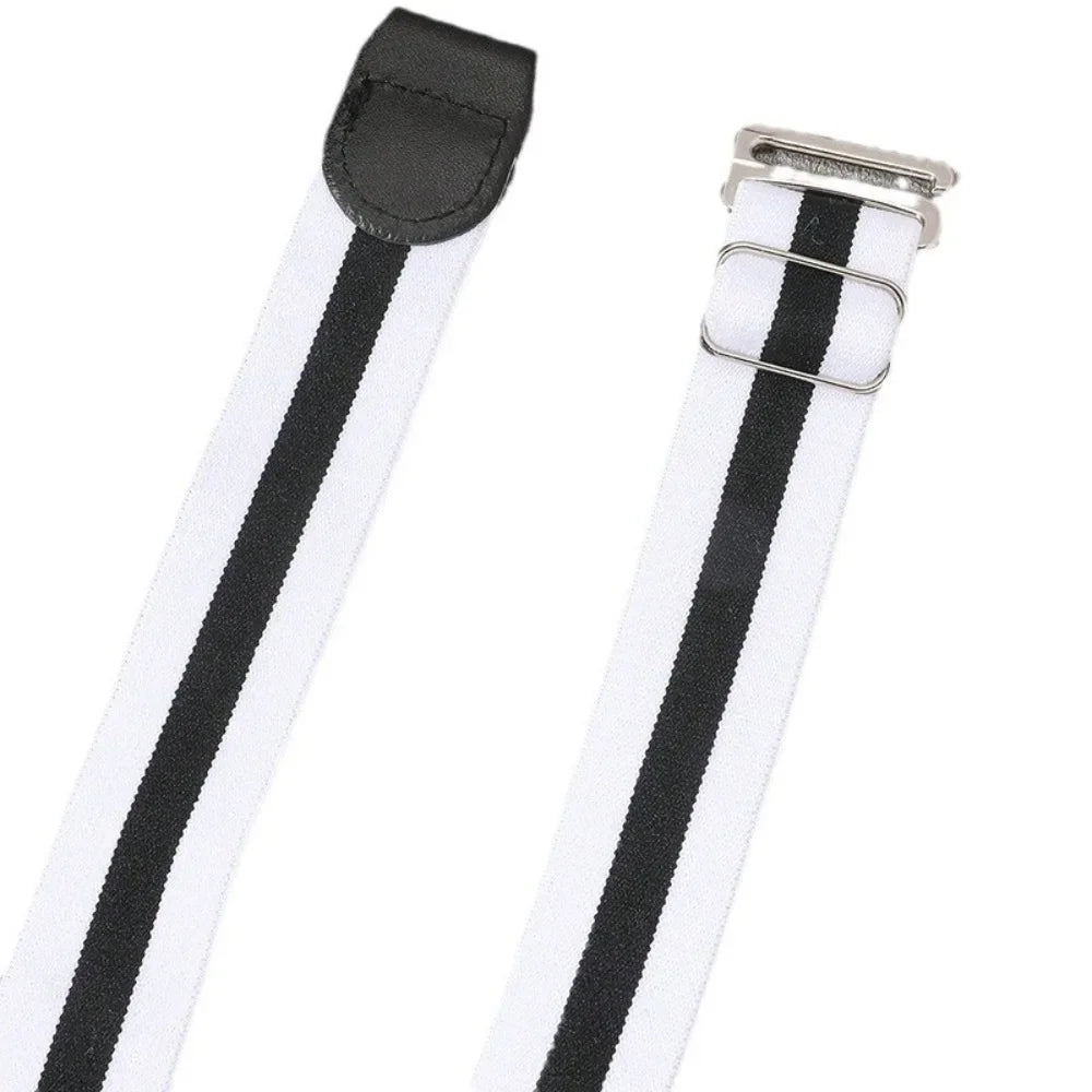 Men'S Nylon Shirt Stays with Anti-Slip Elastic Grip and Adjustable Buckle - Non-Textile Weaved Shirt Holder Straps