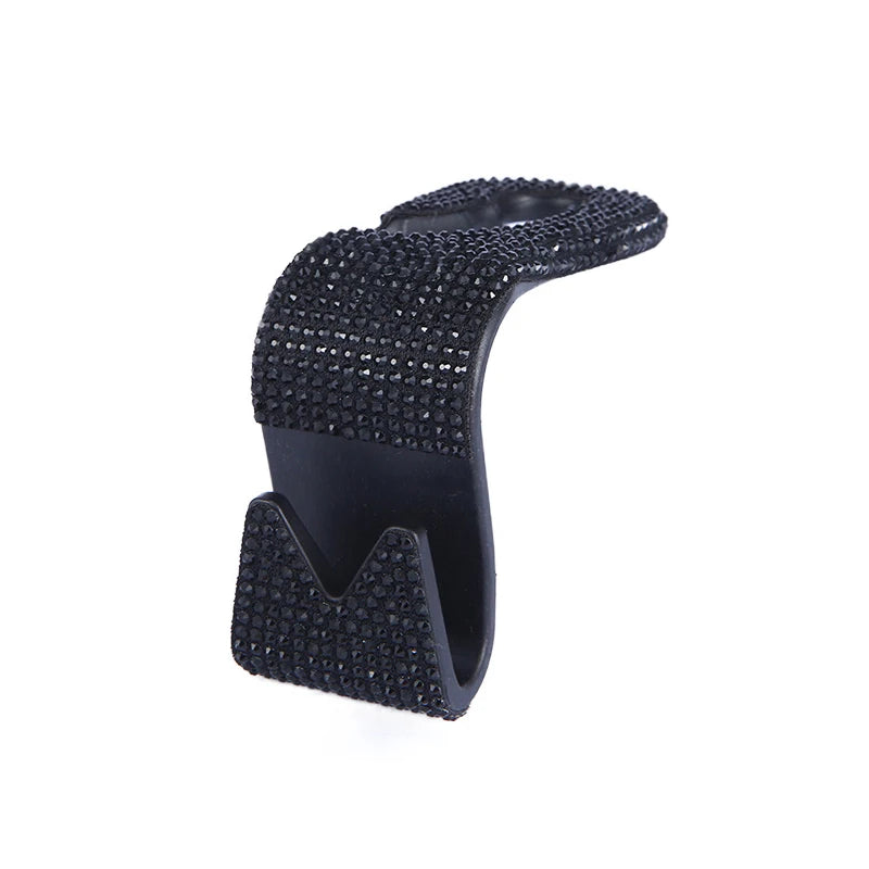 Rhinestone Decor Car Seat Back Hook Hanger Universal Bling Diamond Vehicle Auto Headrest Storage Holder Car Accessories