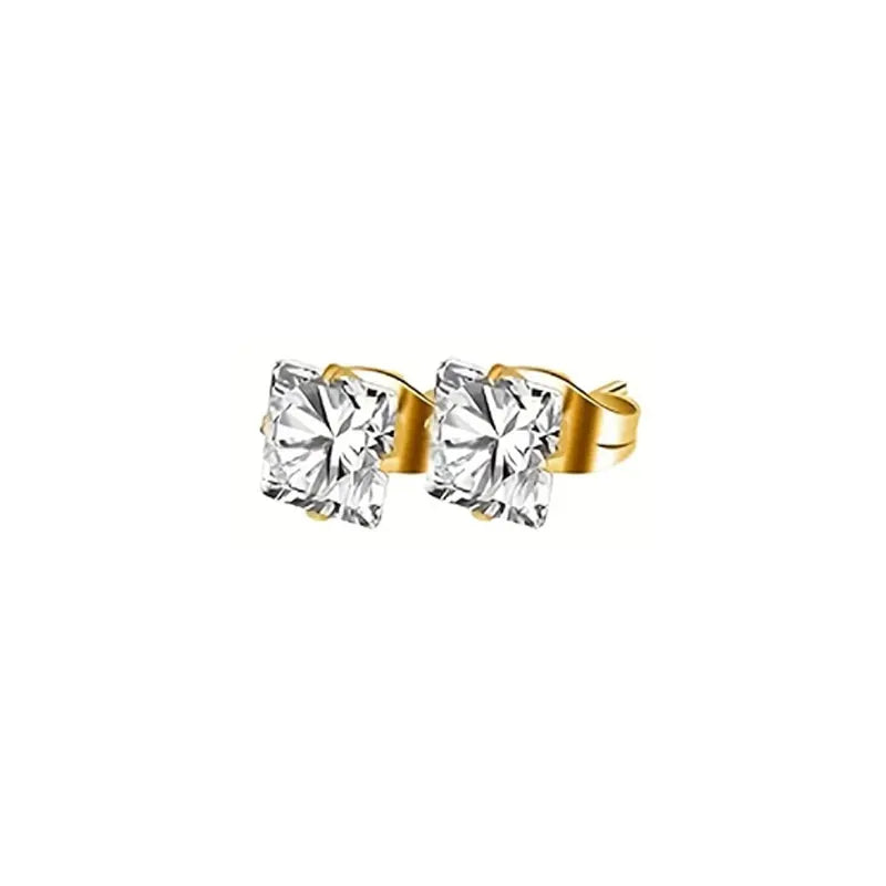 1-5 Pairs Stainless Steel Earrings Cross Dangle Hinged Earrings, Cubic Zirconia Stud Earrings For Men, Ear Piercing Jewelry