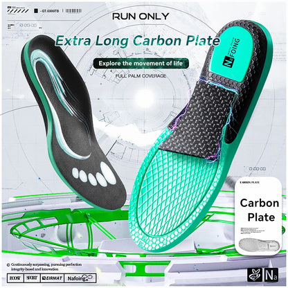 Carbon Plate Arch Support Sport Insoles for Men Women Breathable Shock Absorption Shoes Pad Outdoor Running Sneakers Sole Insole