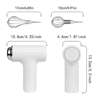 1 Portable electric mixer and mixer - USB charging, wireless, portable, lightweight, easy to use
