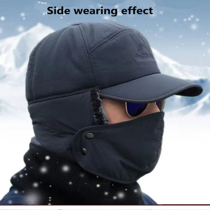 2024 Winter Warm Thickened Artificial Fur Baseball Hat Men's and Women's Skiing Soft Extreme Cold Hat Fishing Hat Outdoor