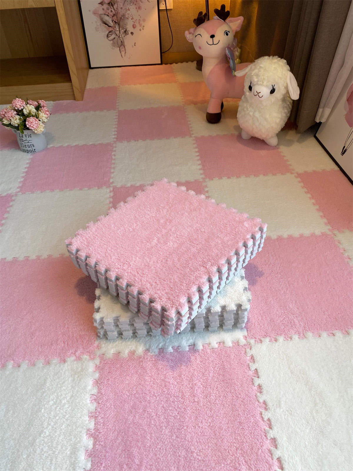 Soft Plush  Baby Play Mat EVA Foam Children's Carpet Interlocking Exercise Tiles Floor Carpet And Rug for Kids Pad 30*30 CM
