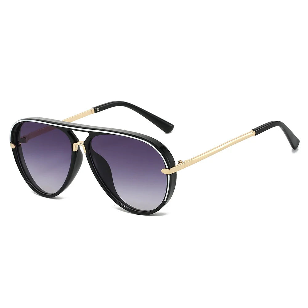 Trendy Oversized Pilot Sunglasses Women Men Vintage Retro Classic Designer Sun Glasses UV400 Protection Fashion Ladies Shades
