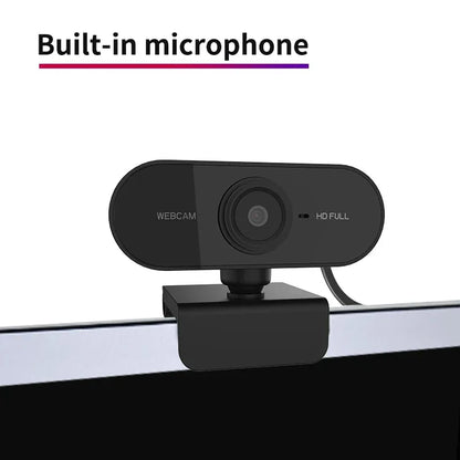 Webcam with Microphone, USB Computer Camera for Video Calls, Zoom, Teams, Streaming, Plug and Play for PC, Mac