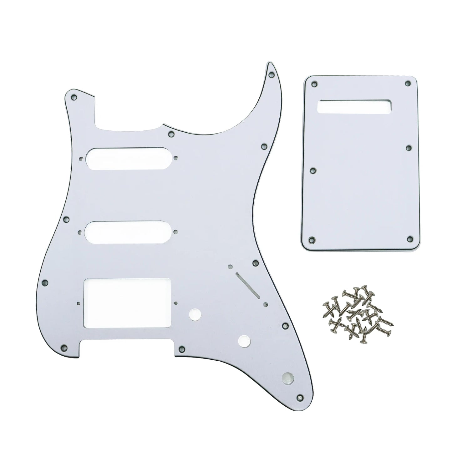 PHRILAM SSH 11 hole ST electric guitar guard, 3-Layer  St  Pickguard with Aluminum Foil Shield Fits American/Mexican ST