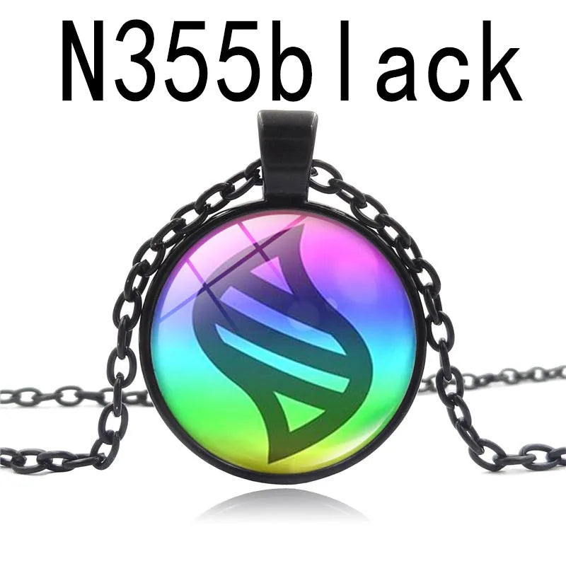 Anime Mega Stone Poke Necklace Glass Dome Cabochon Pendant Jewelry Choker Necklaces for Women Gift
