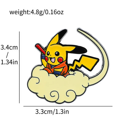 Pokemon Anime Enamel Lapel Pin - Japanese Cartoon Collectible Badge Cute Design Ideal Gift for Children Backpack Hat Collar Broo