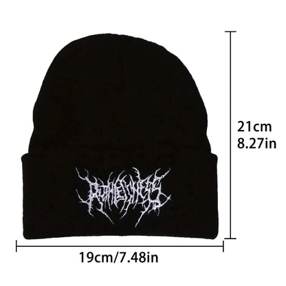 Warm Women Men Winter Beanies Hats Gothic Street Punk Knitted Bonnet Caps 100% acrylic Fashion Keep Warm Skullies Beanies Hats
