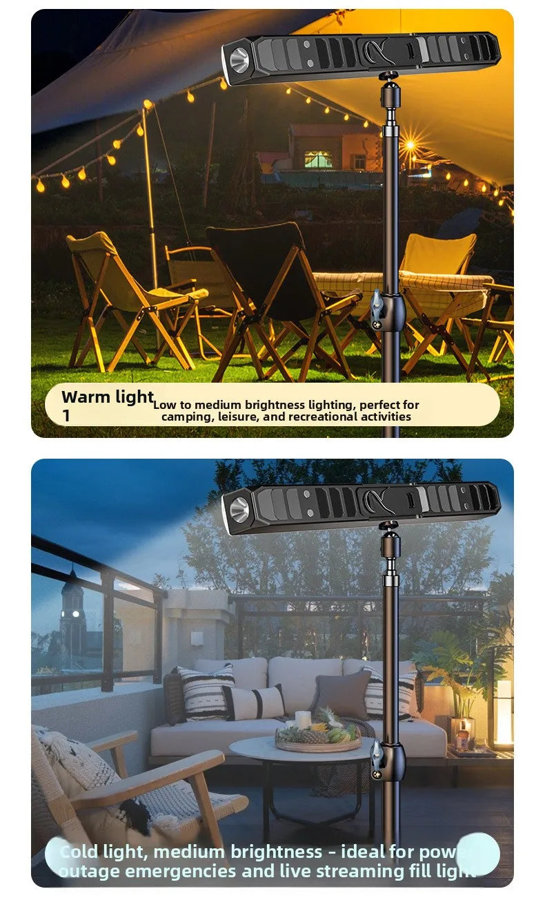 【High Power Magnetic LED Light Bar】2026 New Portable USB Rechargeable Work Light 3 Modes IP66 Waterproof Emergency Power Bank