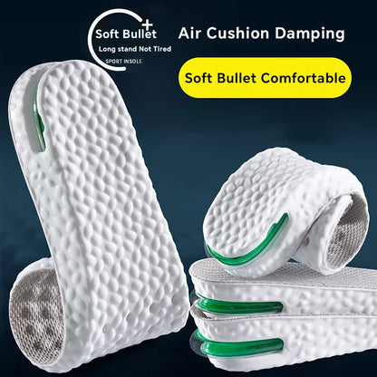 1Pair Height Increase Insole for Feet Sports Air Insoles Comfort Plantar Fasciitis Shoes Inserts Shock Absorbing Shoe Pads
