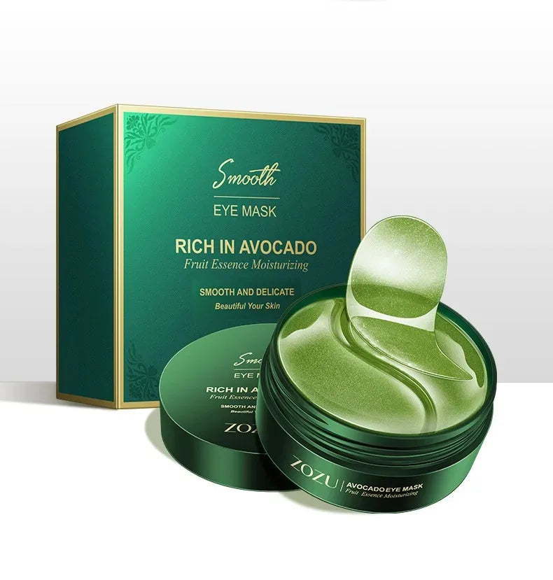 60/120 Pieces Eye Mask Avocado Gold Moisturize Firming Improve Eye Bags Eye Patches Anti Wrinkle Eye Patches for Dark Circles