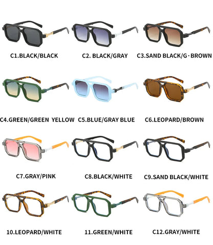 Punk Sunglasses Men Brand Designer Square Sun Glasses UV400 Fashion Cool Shades Women