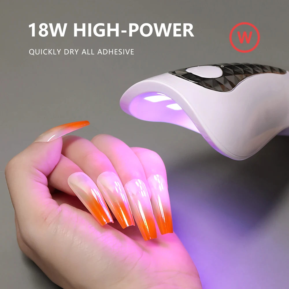 LINMANDA Handheld UV LED Nail Lamp USB Rechargeable Mini Manicure Lamp Nail Dryer With 5 Lamp Beads Quick Drying Gel Nail Polish