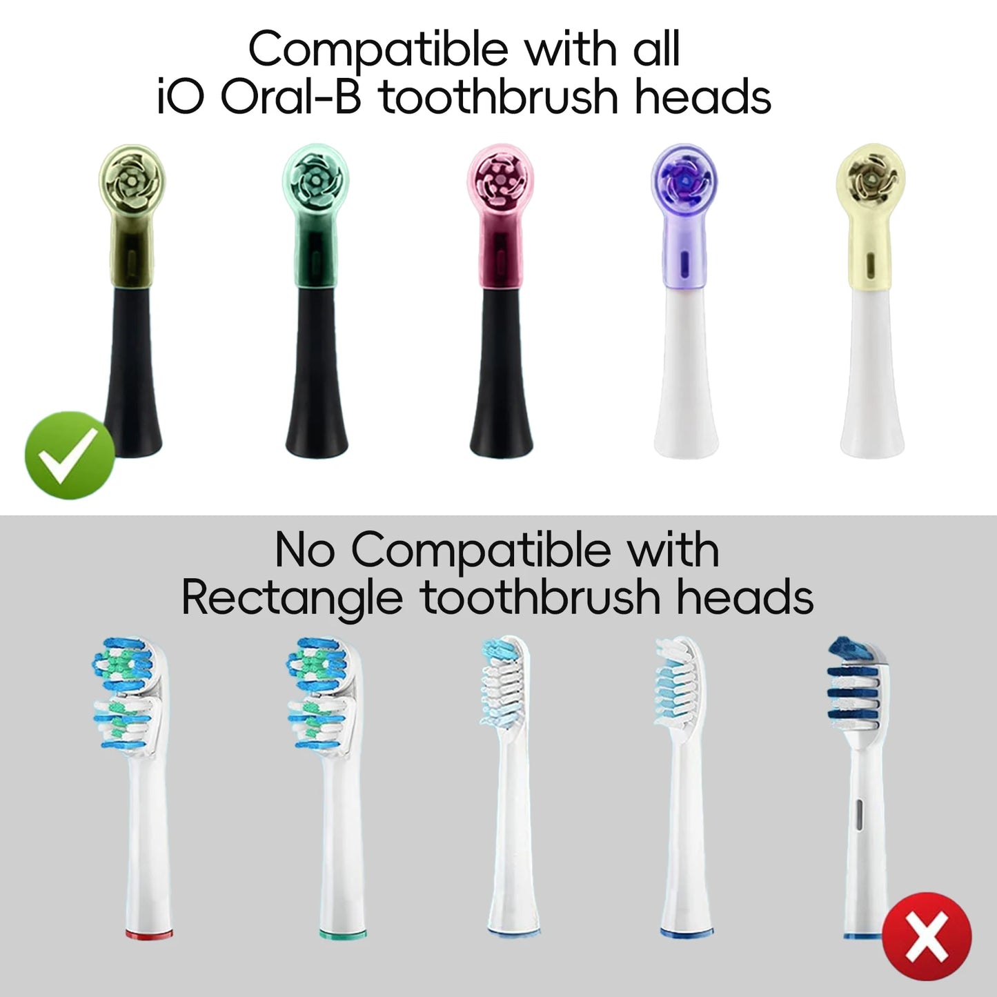 4 Pcs Compatible with Oral B iO Electric Toothbrush Heads Dustproof Covers, Protective Cover Cap for All Round Toothbrush Heads