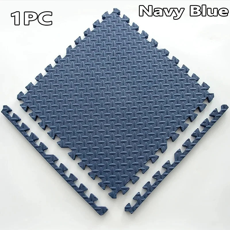 1-16PCS 30*30cm  Sports Gym Protection EVA Leaf Grain Floor Mats Yoga Fitness Non-Slip Splicing Rugs Thicken Shock Room Workout