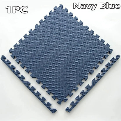 1-16PCS 30*30cm  Sports Gym Protection EVA Leaf Grain Floor Mats Yoga Fitness Non-Slip Splicing Rugs Thicken Shock Room Workout