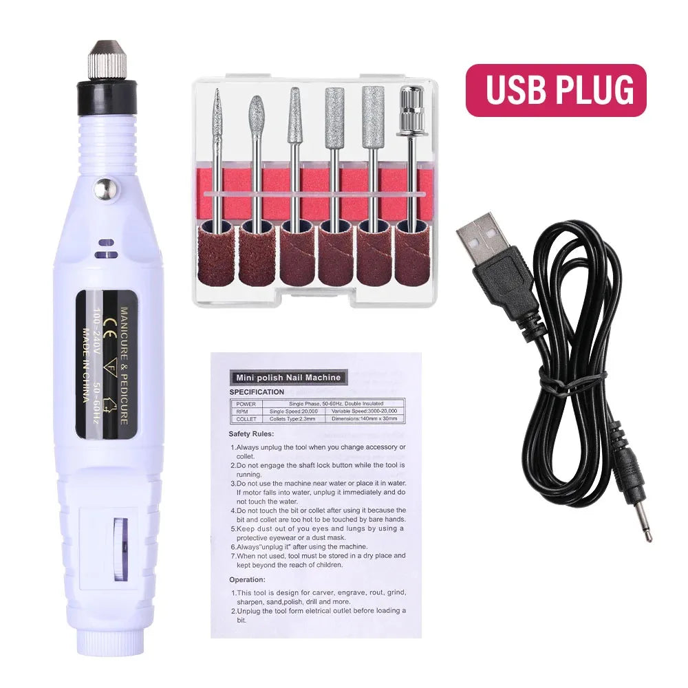 LINMANDA High Quality Nail Drill Machine Set Electric Nail Sander Gel Polish Remover Tools Driller Manicure Nail Accessories