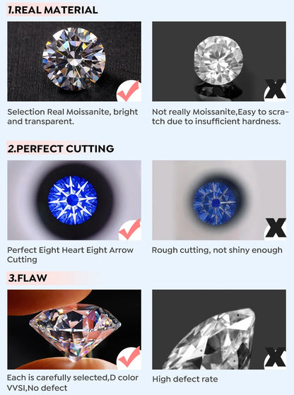 DW 0.1ct-2ct D Color Certified Moissanite Stud Earrings Lab Created Diamond 925 Sterling Silver Gold Plated Wedding Fine Jewelry