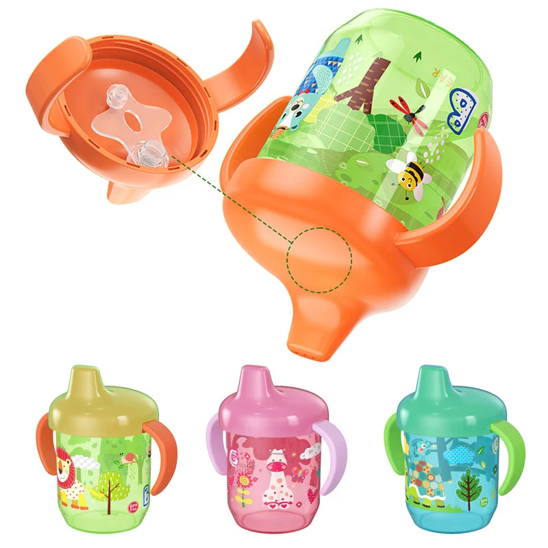 1PC Baby Duckbill Drinking Cup Wide Mouth Cup Baby Learning Drinking Cup with Double Handle for Learning Independent Drinking