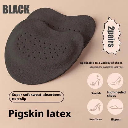 2Pairs Sandals Anti-slip Stickers Forefoot Pad Women High Heels Pain Relief Insert Insoles Toe Cushion Foot Care Shoes Pad