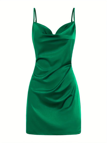 2024 Lady va va voom Satin hip suspender dress women's dress